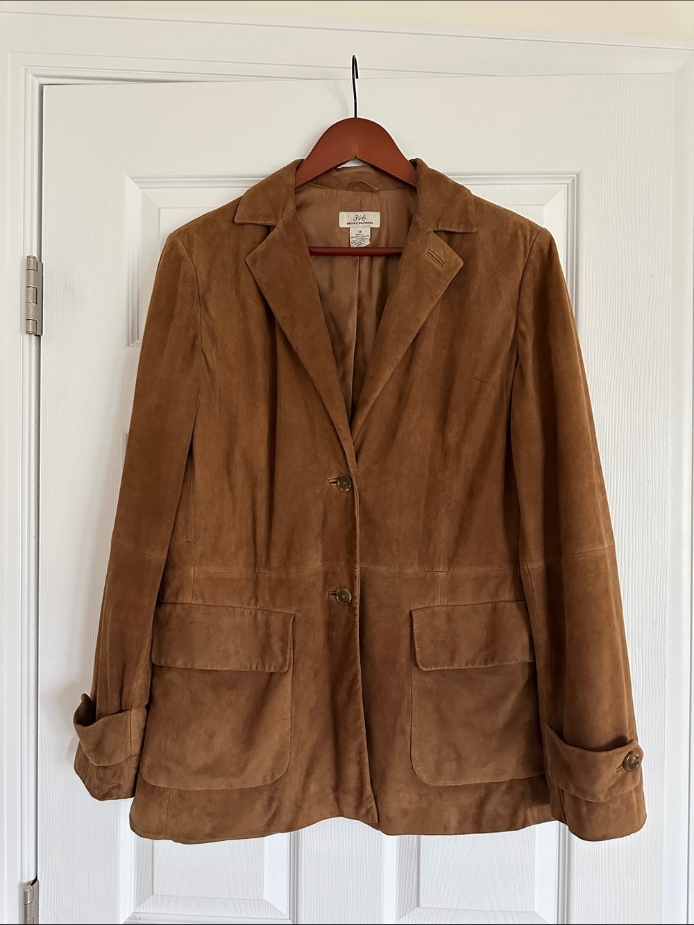 Brown Suede Blazer Jacket
